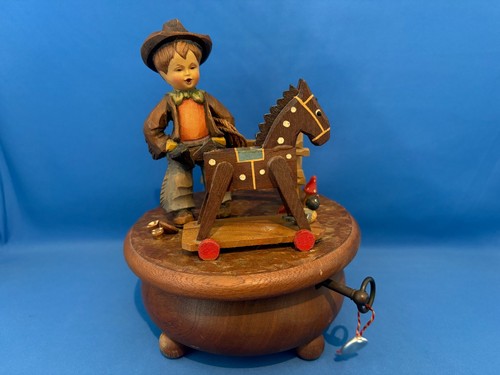 Anri italy music box cowboy - anri,